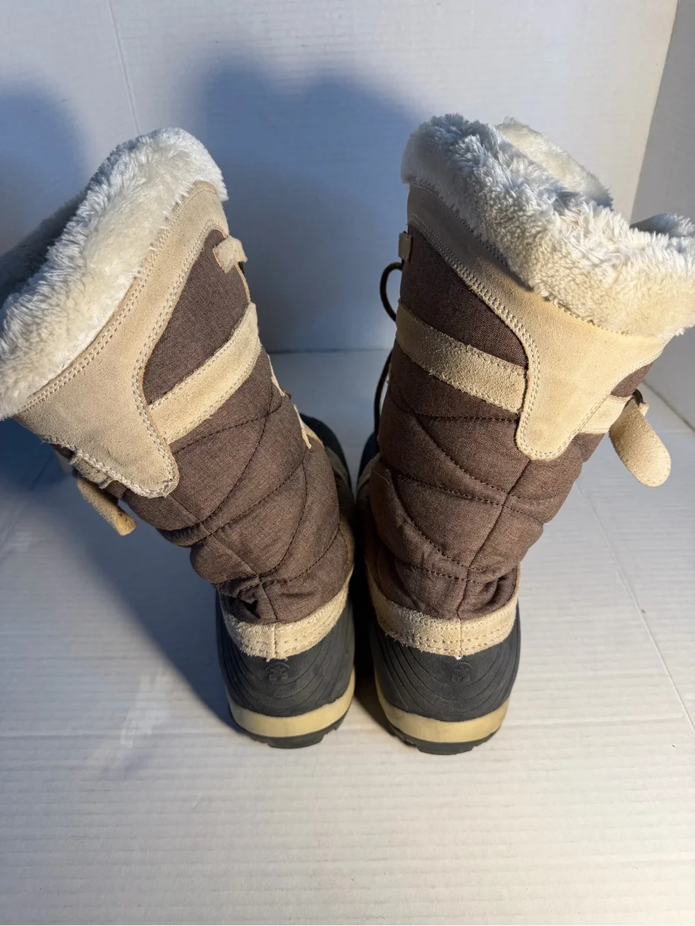 Kamik Unisex Brown, Tan & Black Insulated Snow Boots 10